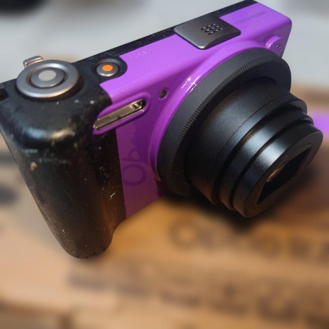 （理由あり商品）PENTAX デジタルカメラ 紫色 10倍ズーム