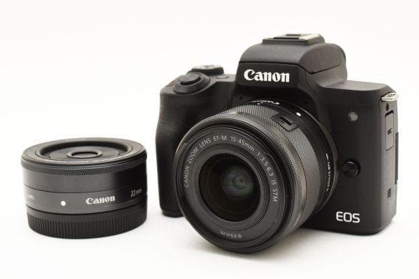 キャノン Canon EOS Kiss M ダブルレンズキット SDカード付