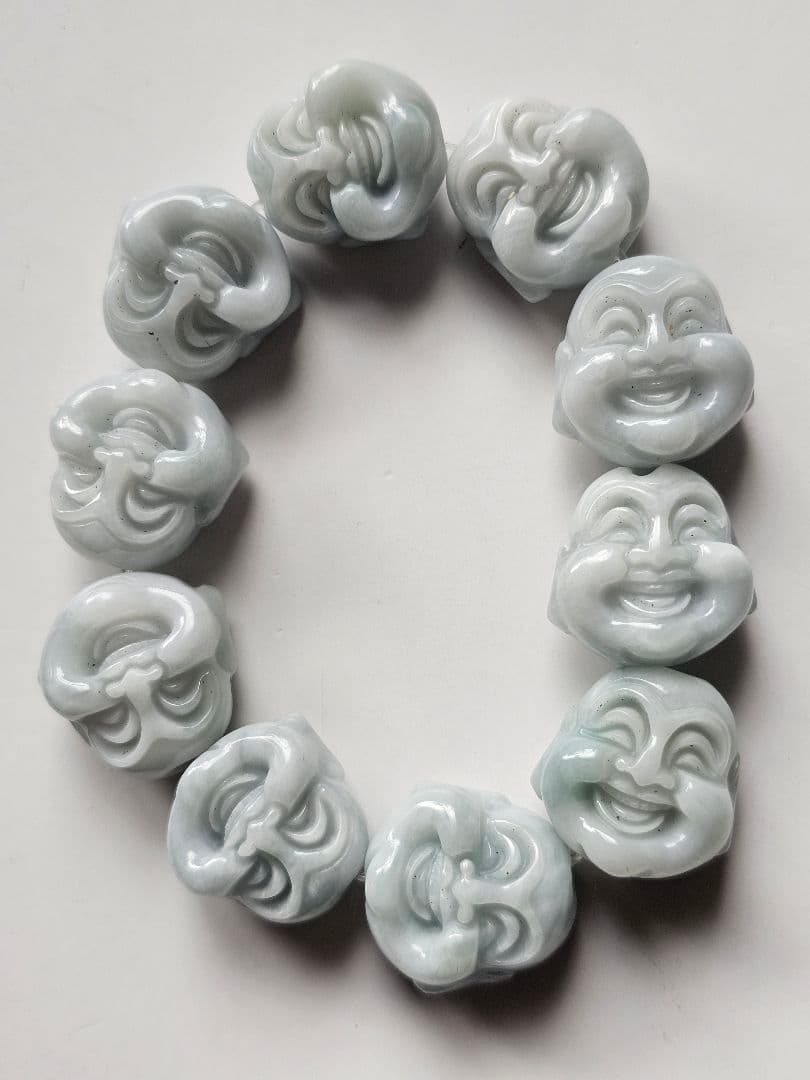 ayabee様✴　20mm✴布袋様　ミャンマー産　本翡翠　ブレスレット