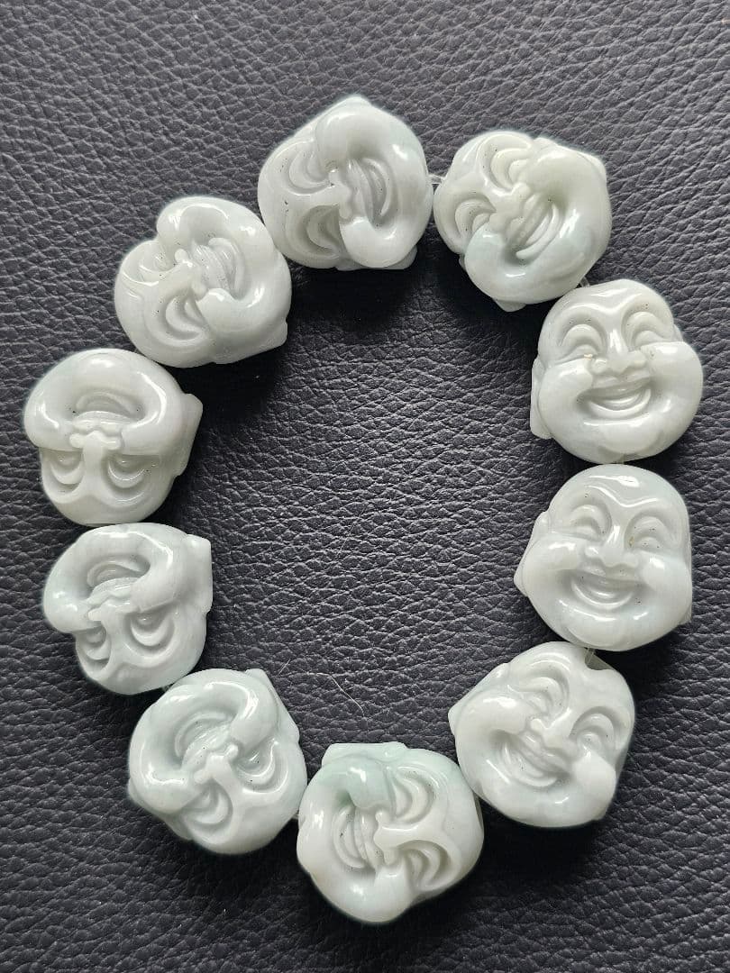ayabee様✴　20mm✴布袋様　ミャンマー産　本翡翠　ブレスレット