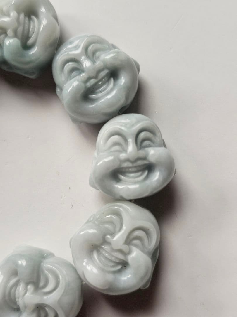 ayabee様✴　20mm✴布袋様　ミャンマー産　本翡翠　ブレスレット