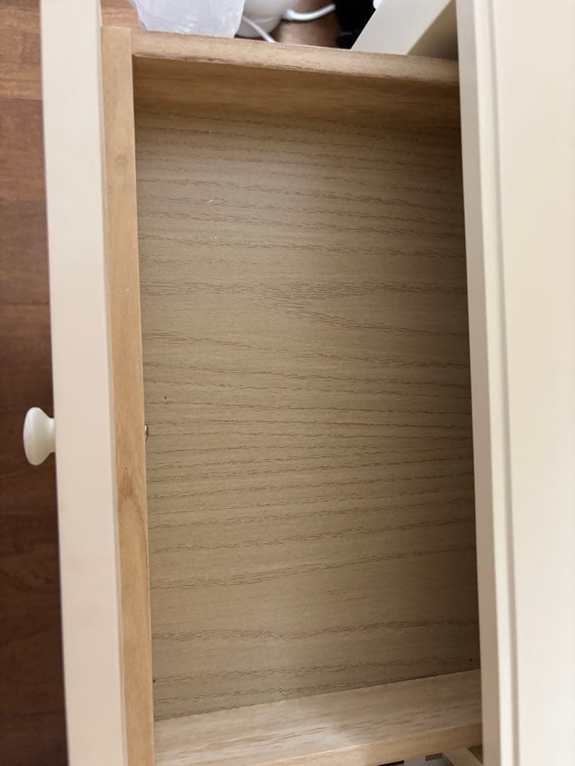 フランフランホワイト木製ドレッサー 2引き出し
