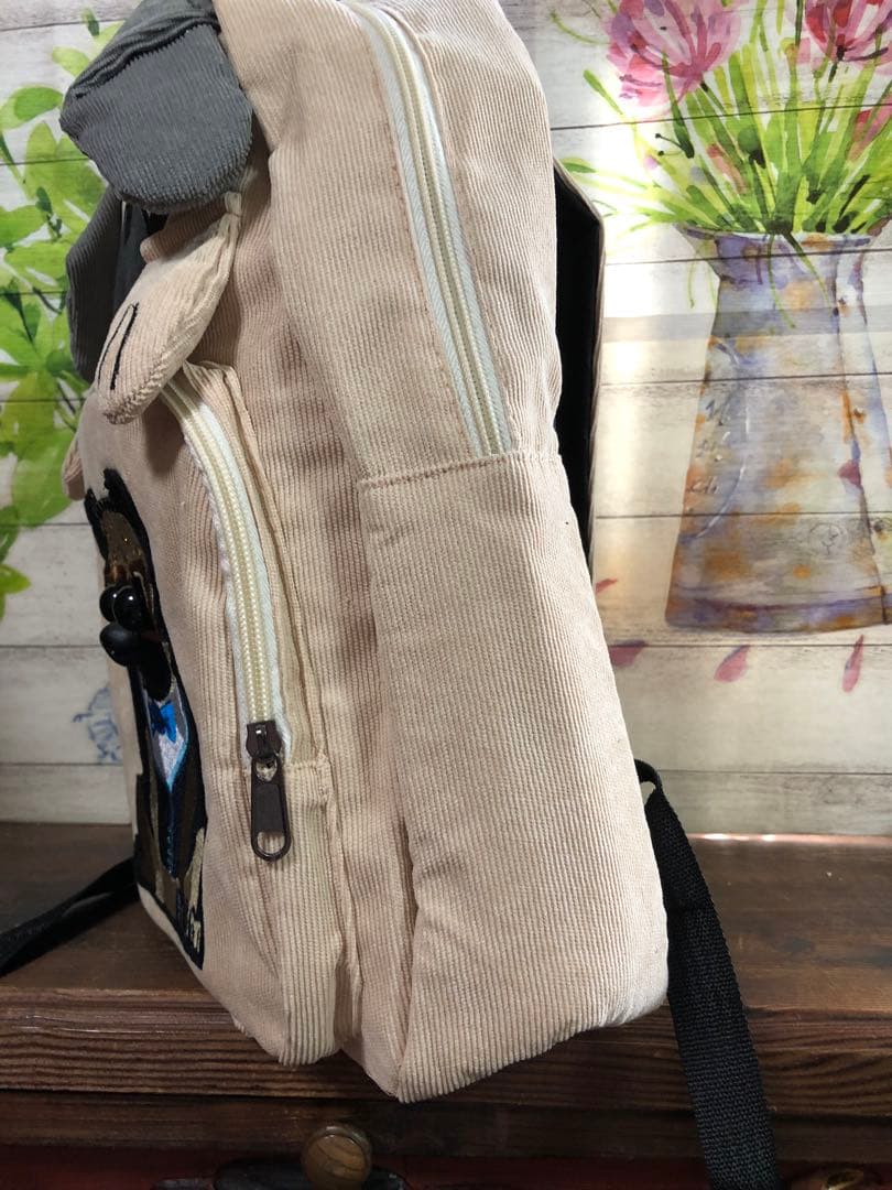 パグ刺繍　リュックサック