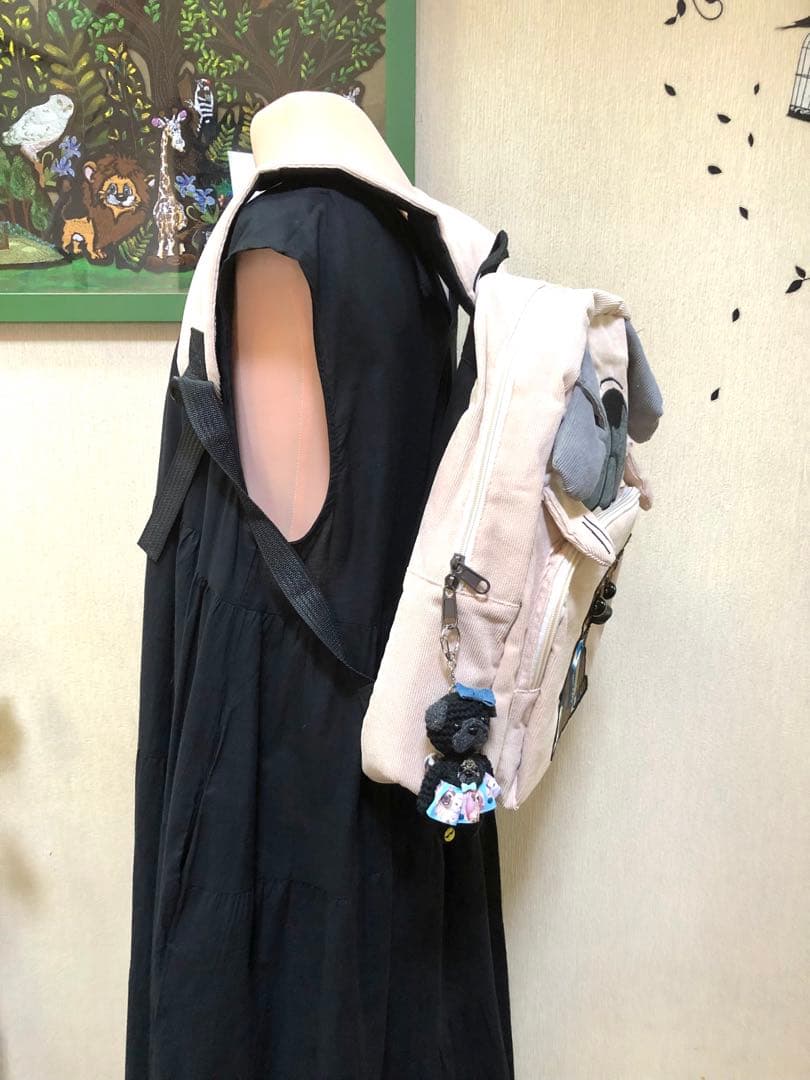 パグ刺繍　リュックサック