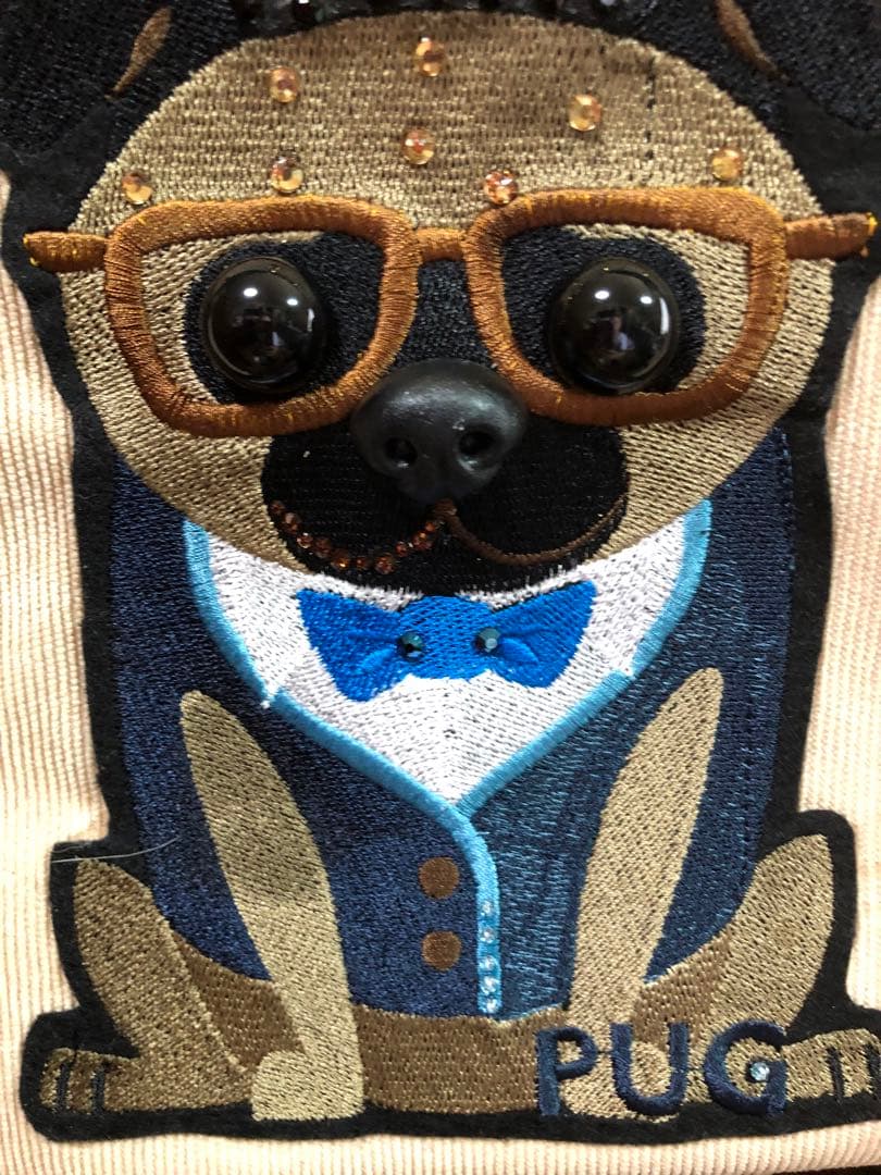 パグ刺繍　リュックサック