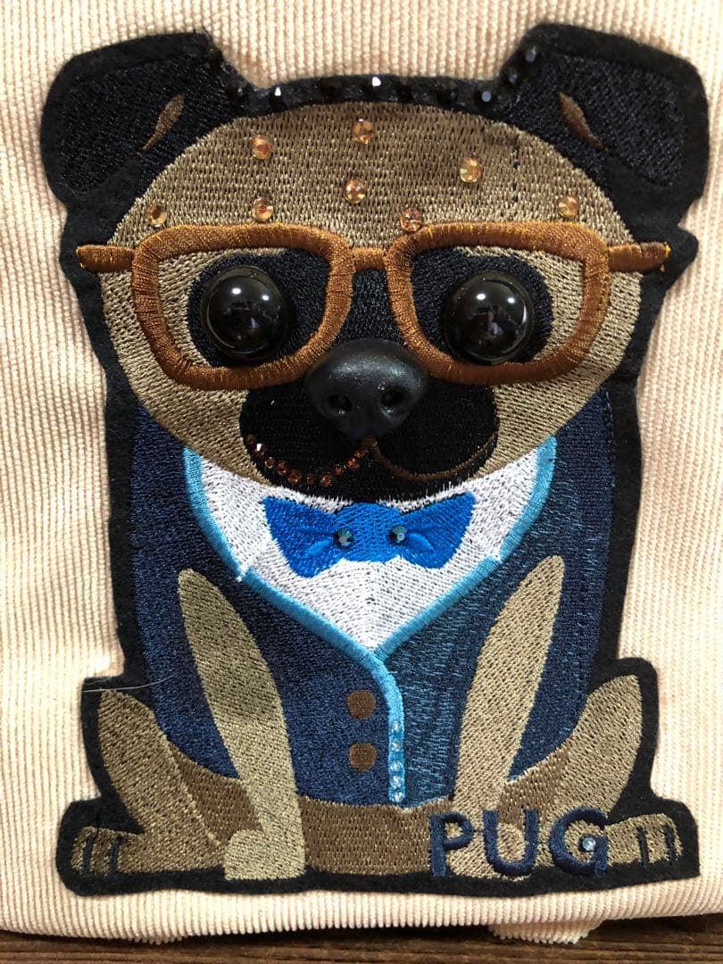パグ刺繍　リュックサック