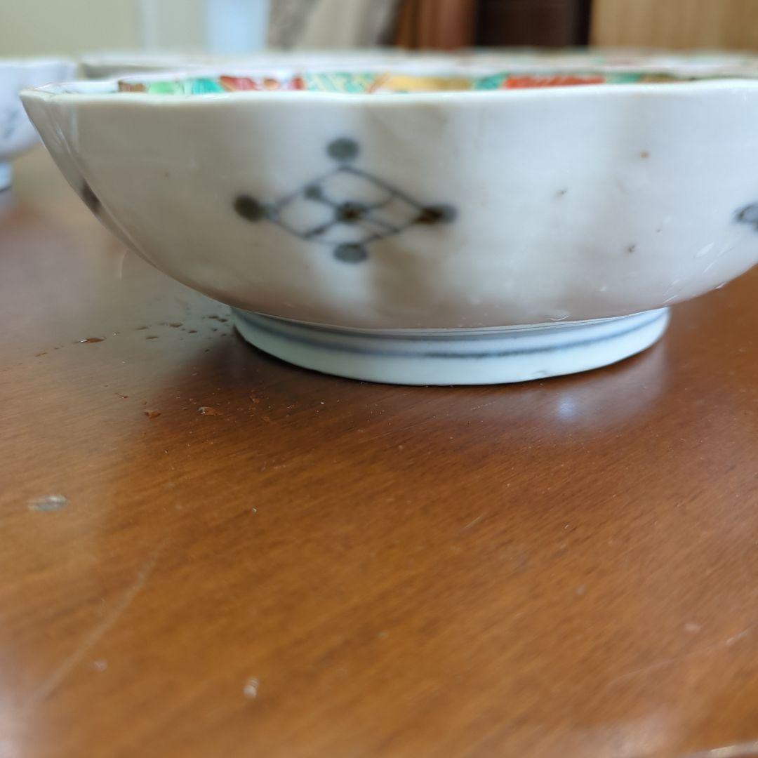 骨董　伊万里　色絵　金彩　器　なます皿　皿　花尽くし　5枚〜