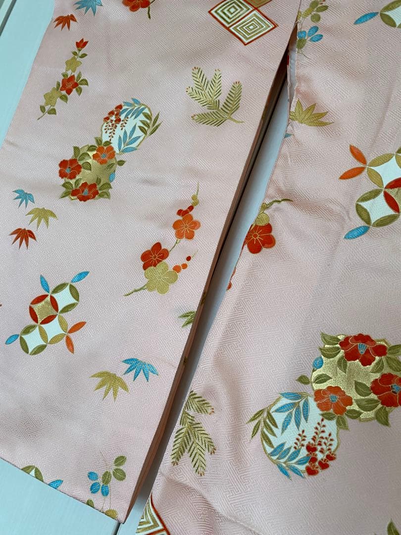 京都　志ま髙　3歳七五三　正絹　綸子地　お着物