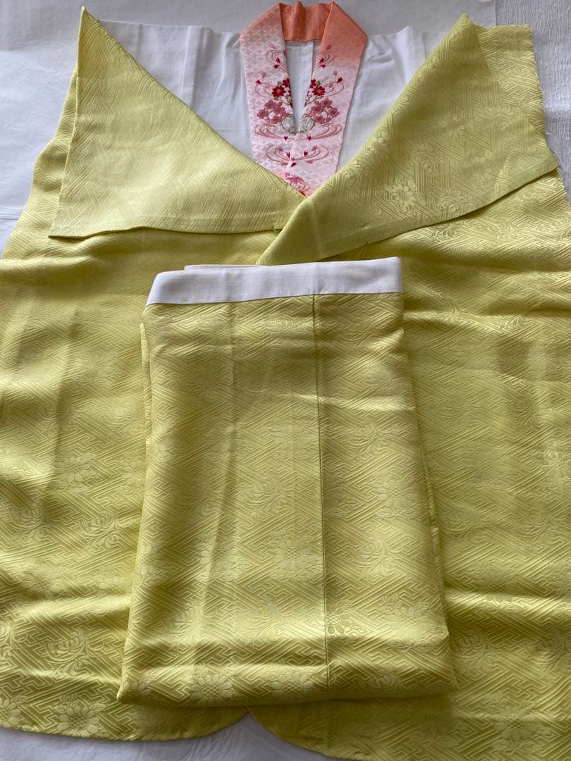 京都　志ま髙　3歳七五三　正絹　綸子地　お着物