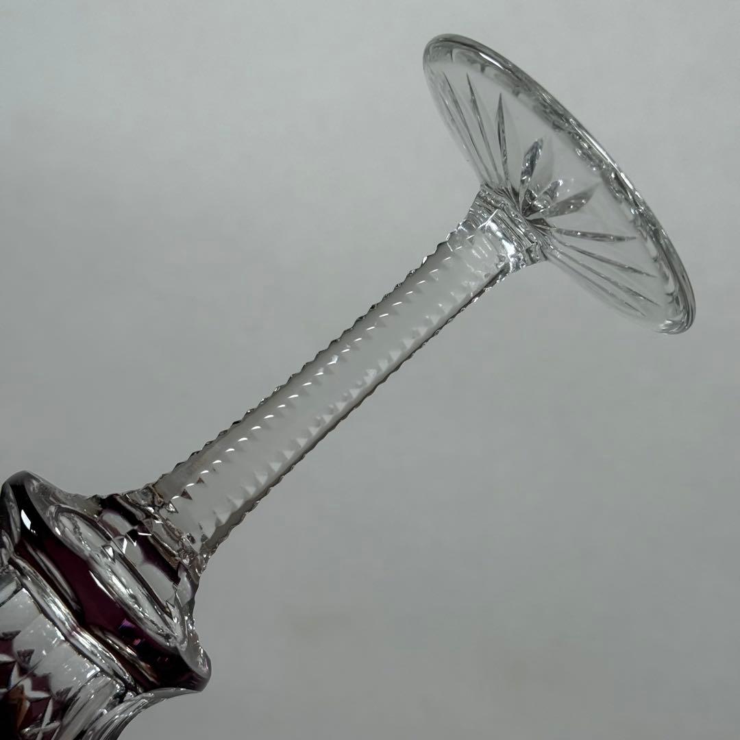 希少 FABERGÉ 高級 ハンドメイド クリスタルガラス 紫 グラス ペア