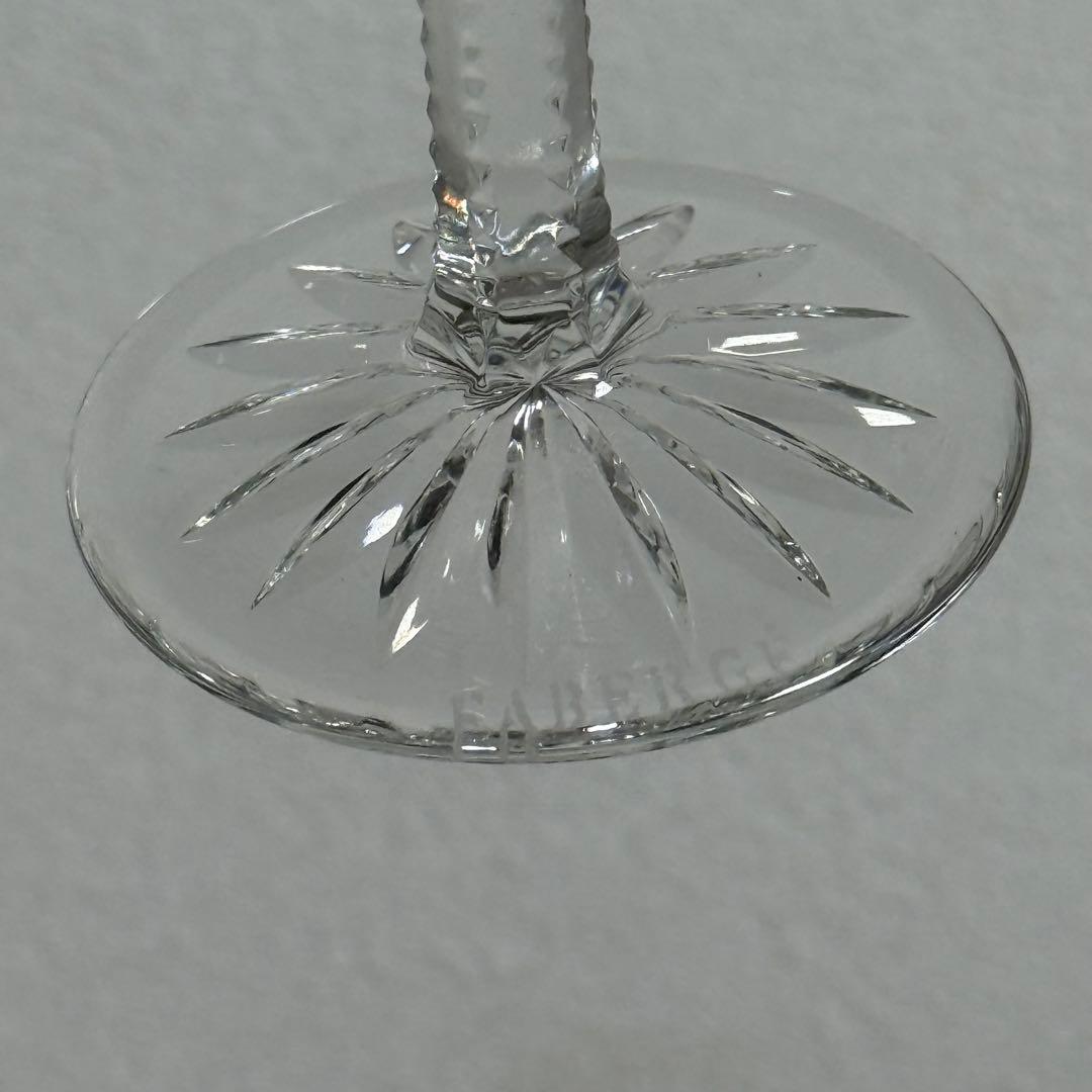 希少 FABERGÉ 高級 ハンドメイド クリスタルガラス 紫 グラス ペア