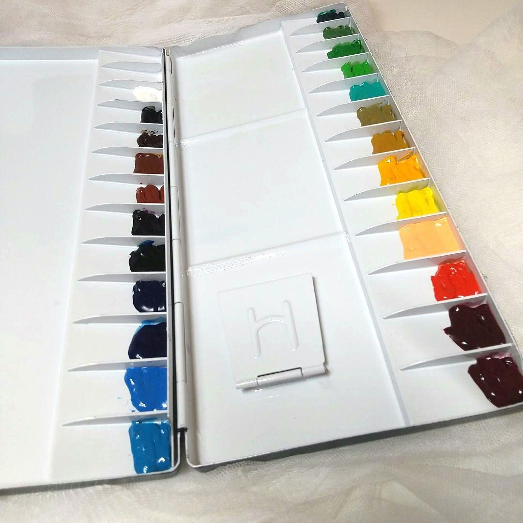 ホルベイン 透明水彩絵具 5ml 24色セット W405 水彩アルミパレット