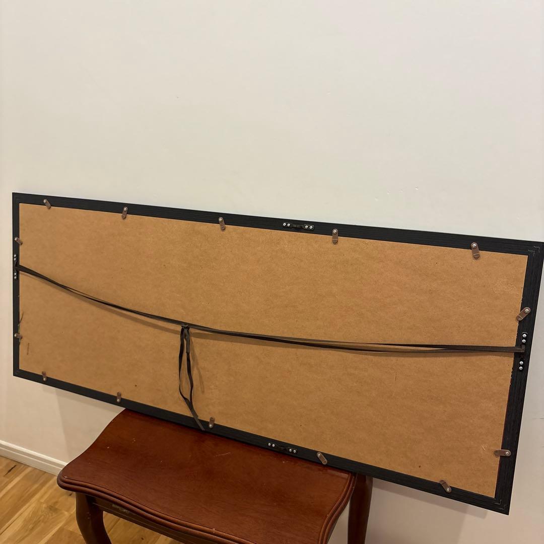 京都　貴船神社　舞妓　染色手ぬぐいと額　絵画風　黒　額　永楽屋