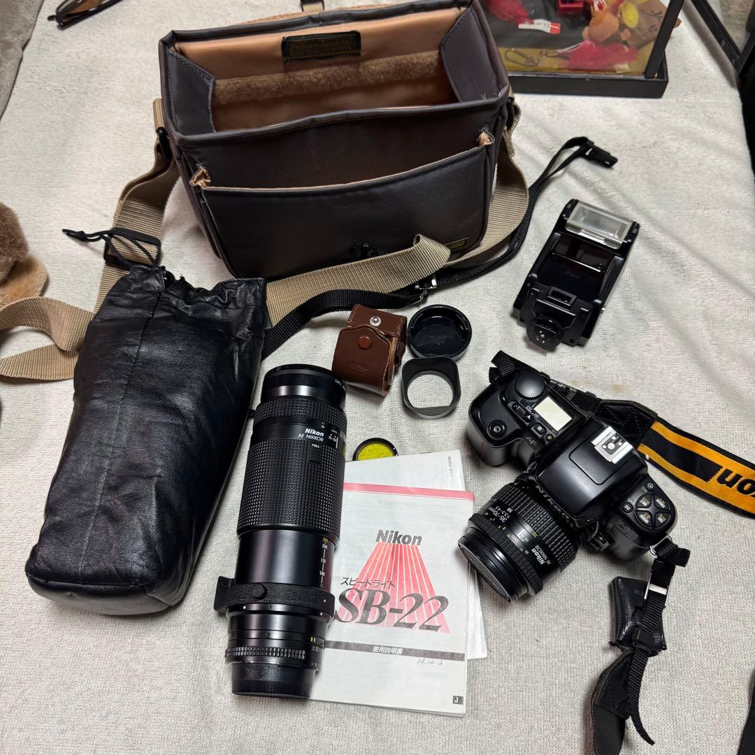 Nikon F-601 レンズ2本 SB-22付き フィルム一眼レフセット