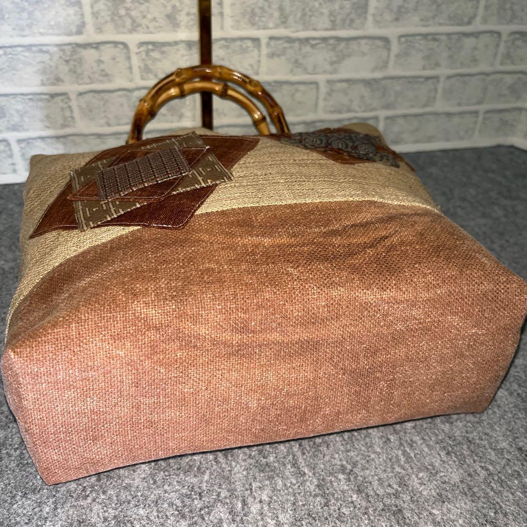 小さめ麻.酒袋.大正更紗bag③ 一点物♡鞄♡オリジナル♡プレゼント♡ギフト