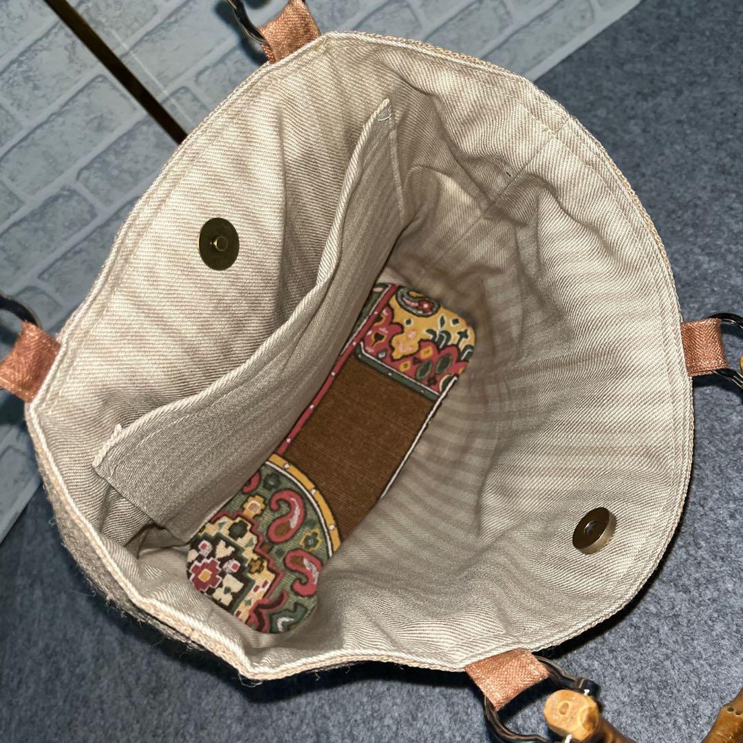 小さめ麻.酒袋.大正更紗bag③ 一点物♡鞄♡オリジナル♡プレゼント♡ギフト