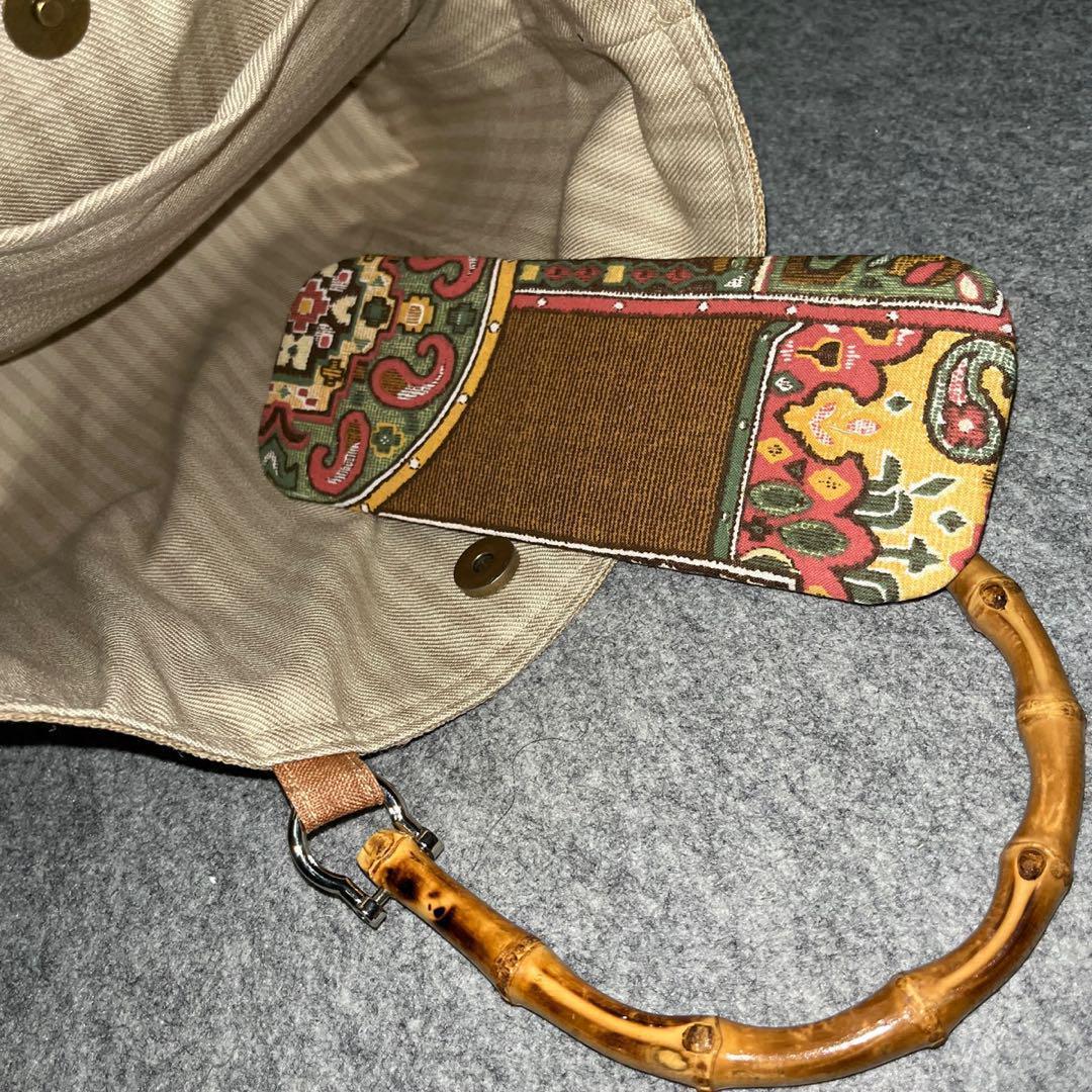 小さめ麻.酒袋.大正更紗bag③ 一点物♡鞄♡オリジナル♡プレゼント♡ギフト