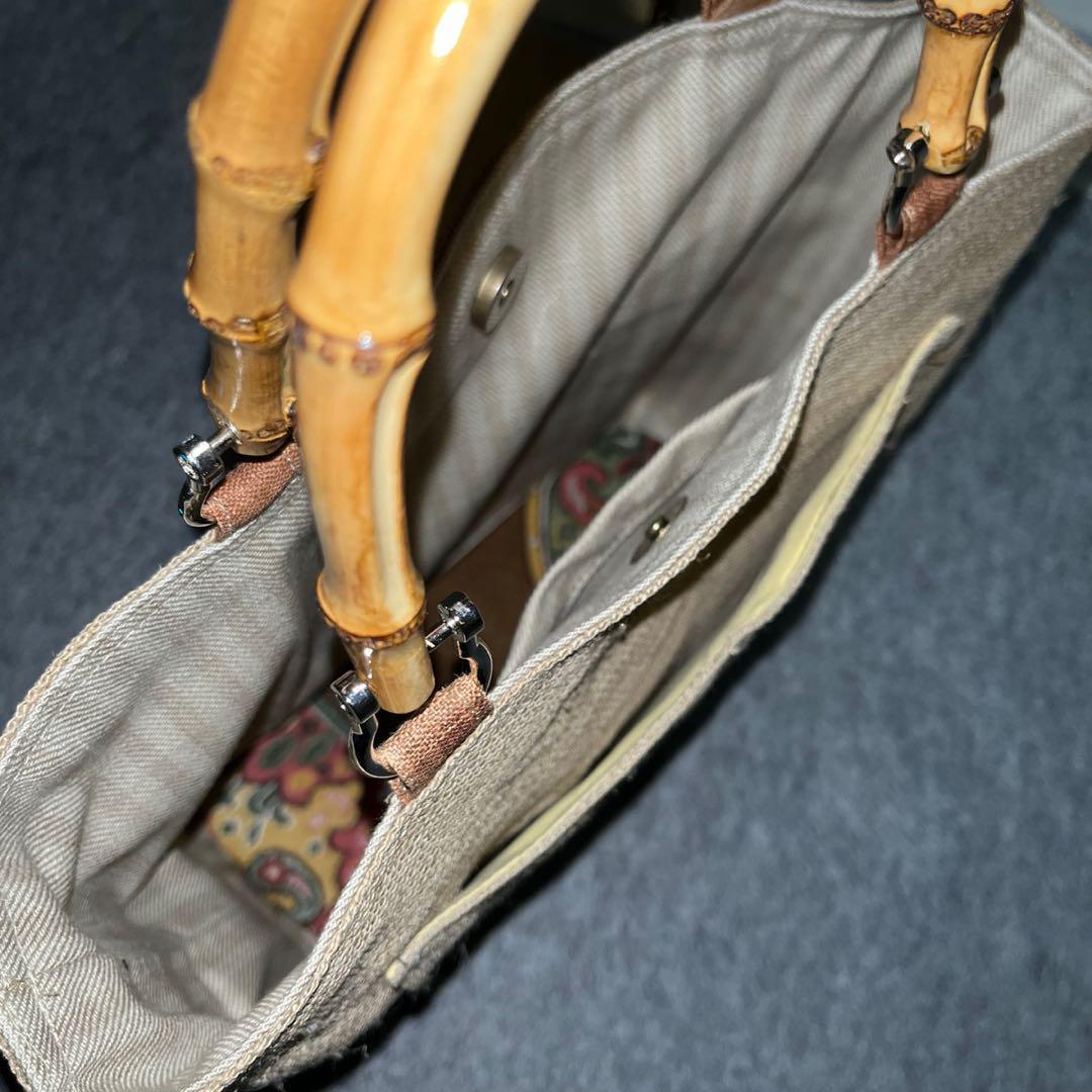 小さめ麻.酒袋.大正更紗bag③ 一点物♡鞄♡オリジナル♡プレゼント♡ギフト