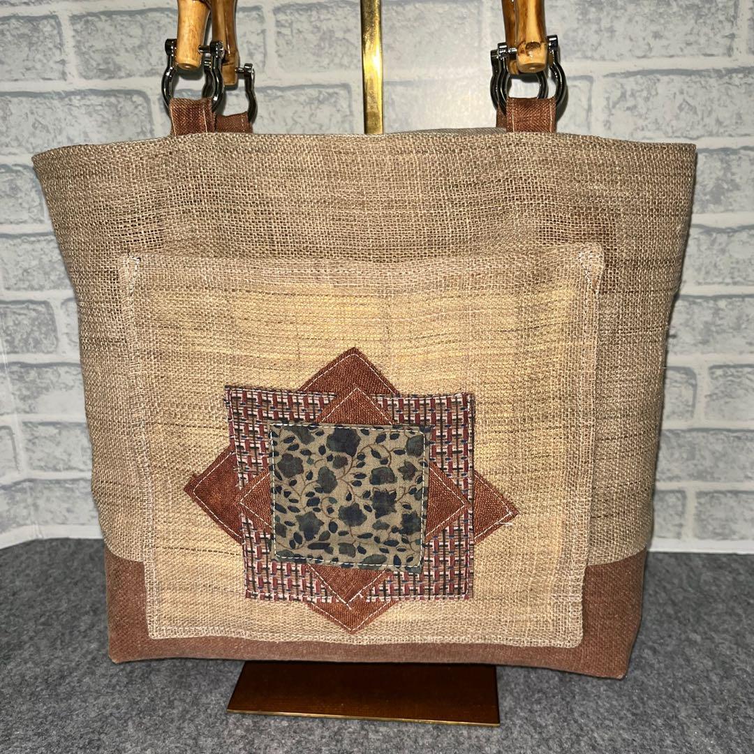 小さめ麻.酒袋.大正更紗bag③ 一点物♡鞄♡オリジナル♡プレゼント♡ギフト