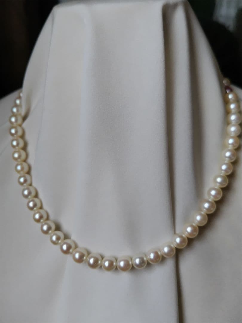 アコヤ真珠と、各種トルマリンの、3WAYネックレス