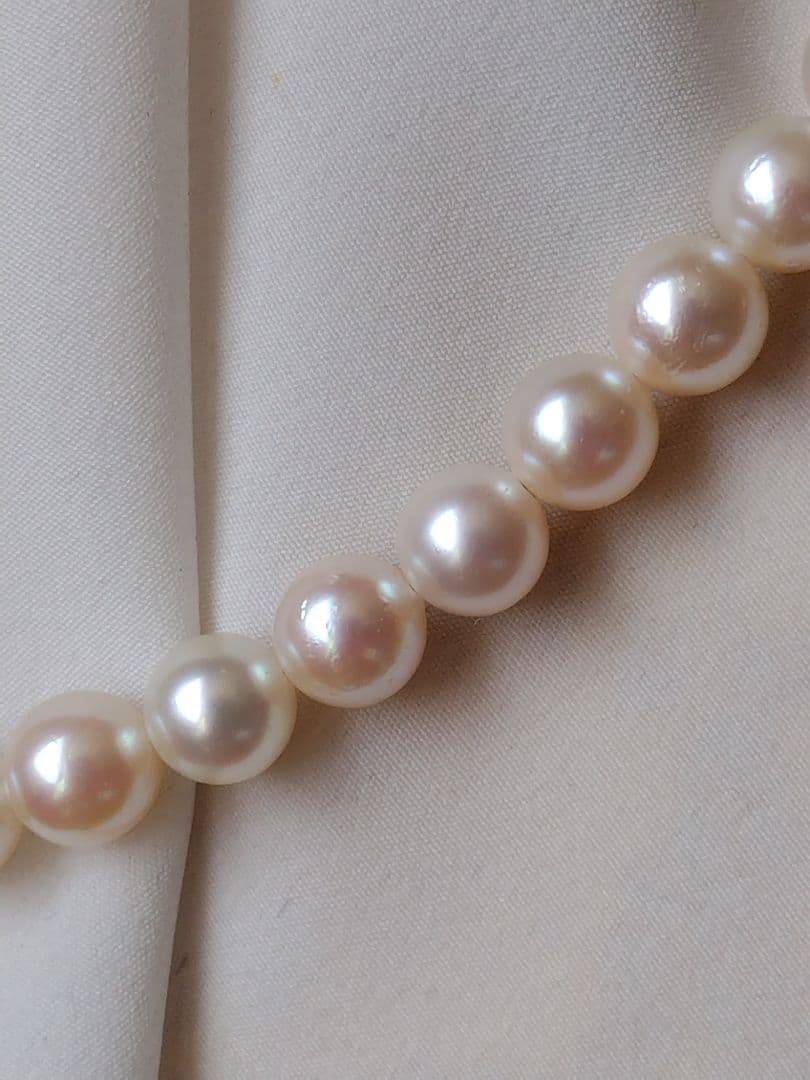 アコヤ真珠と、各種トルマリンの、3WAYネックレス