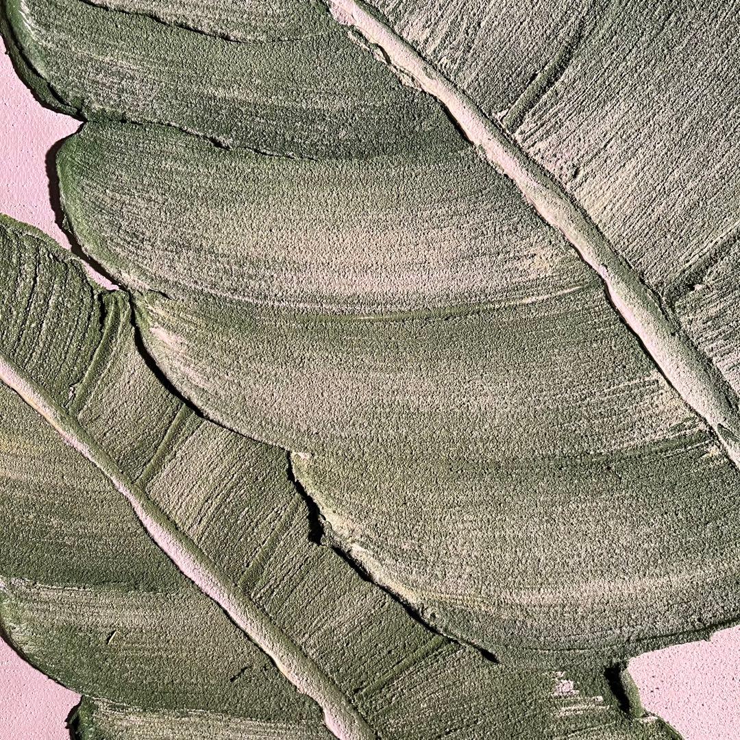 ★秀作★ 手書き油絵 リーフ 額付 肉筆絵画 インテリア 油彩画