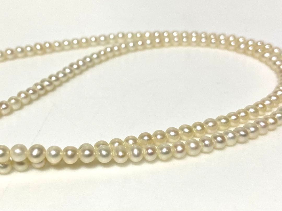 K18WG  ベビーパール　ふくろう　ネックレス　真珠