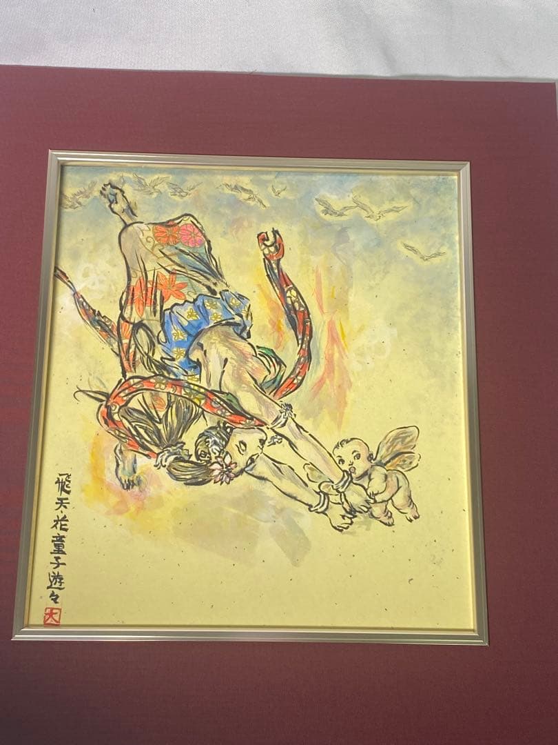 2880❣️近藤　大理　　絵画　　飛天花童子遊々