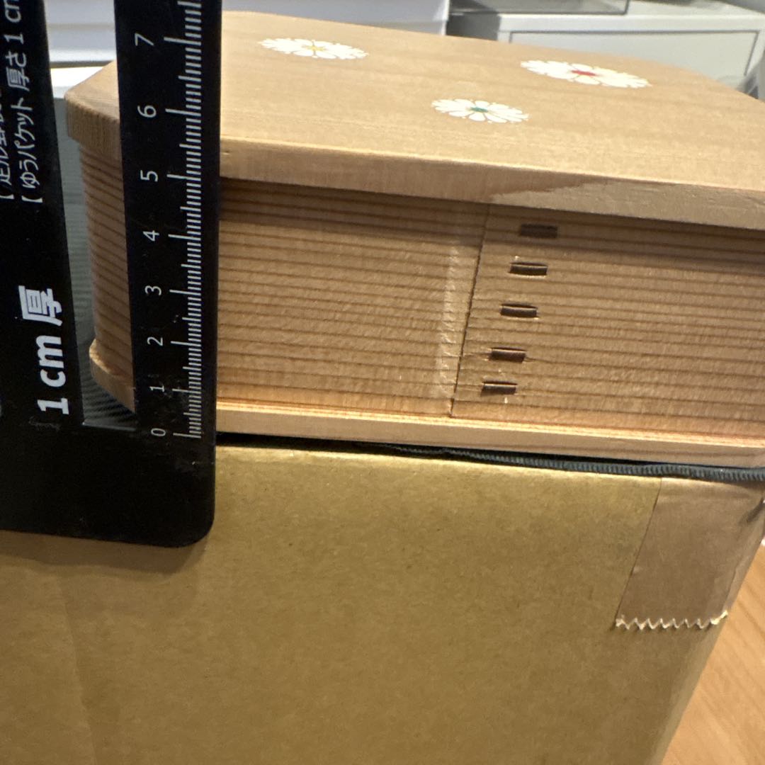 未使用　博多曲物　玉樹　菓子盆　杉　工芸品　白菊