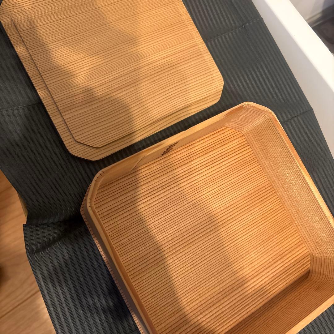 未使用　博多曲物　玉樹　菓子盆　杉　工芸品　白菊