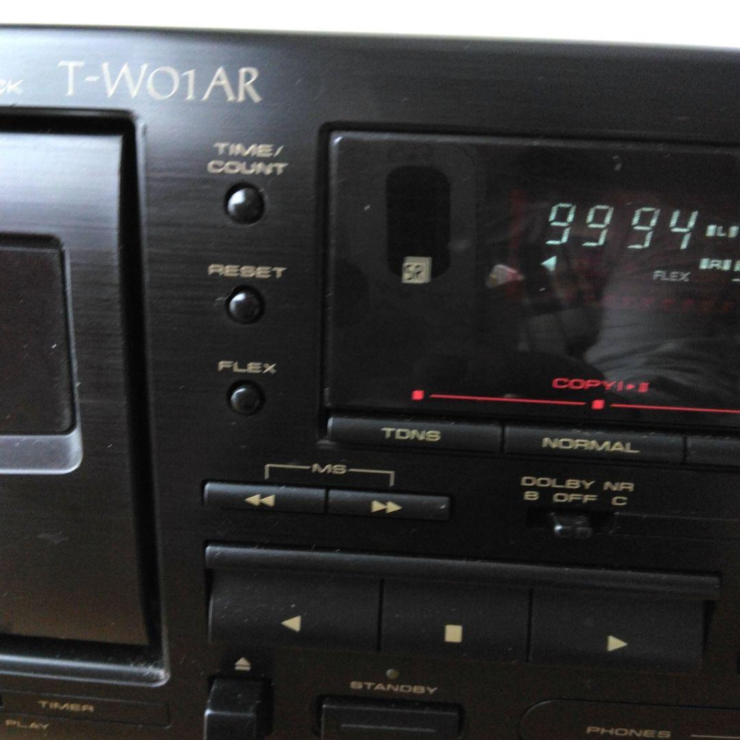 Pioneer T-W01AR ステレオダブルカセットデッキ・リモコンと説明書付