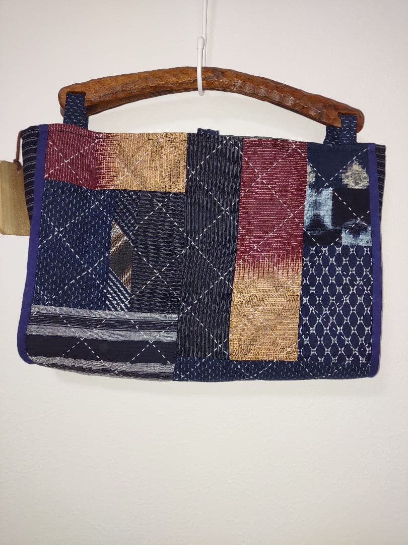 古布、刺し子、キルトバック