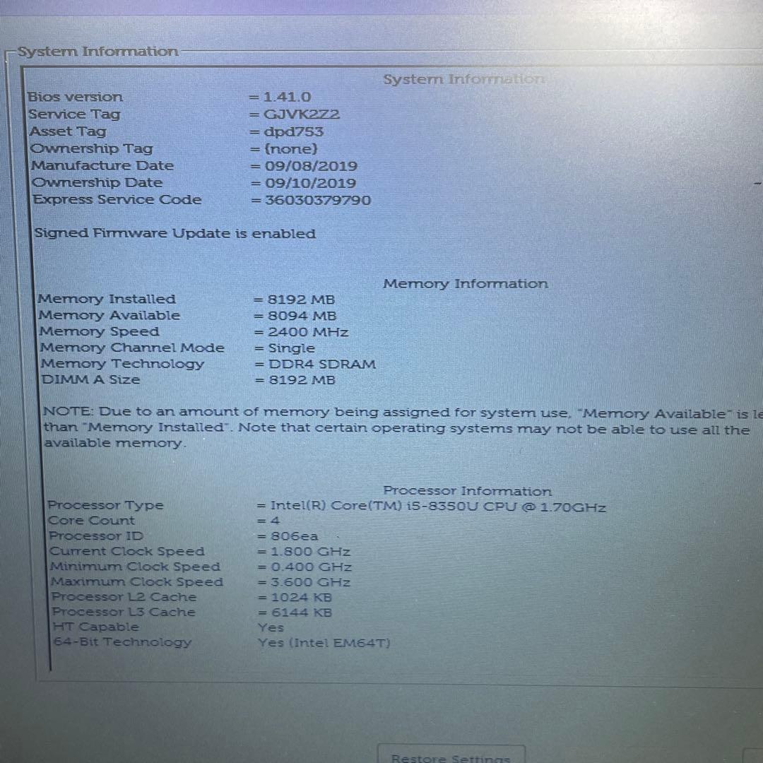DELL Latitude 7290 i5-第8メモリ8GB SSD256GB
