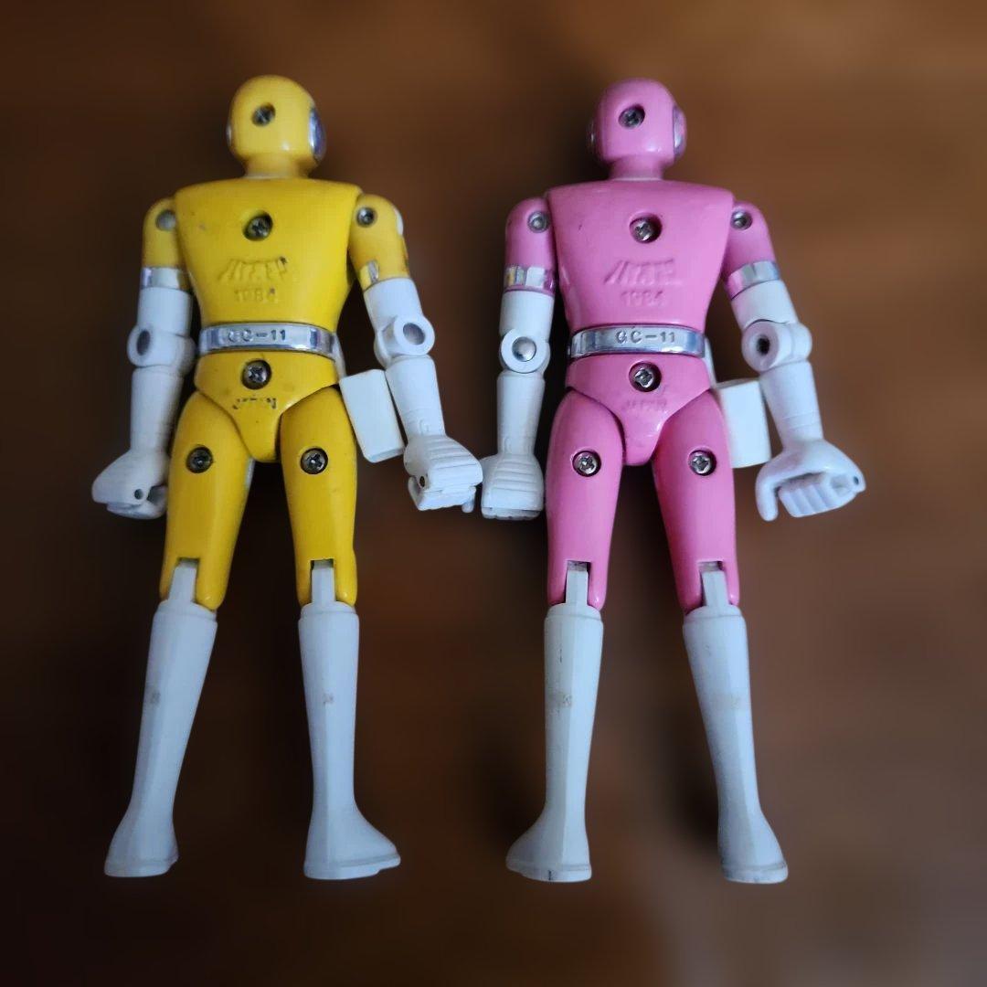 h*1様 超電子バイオマン バイオイエロー とピンク超合金 フィギュア