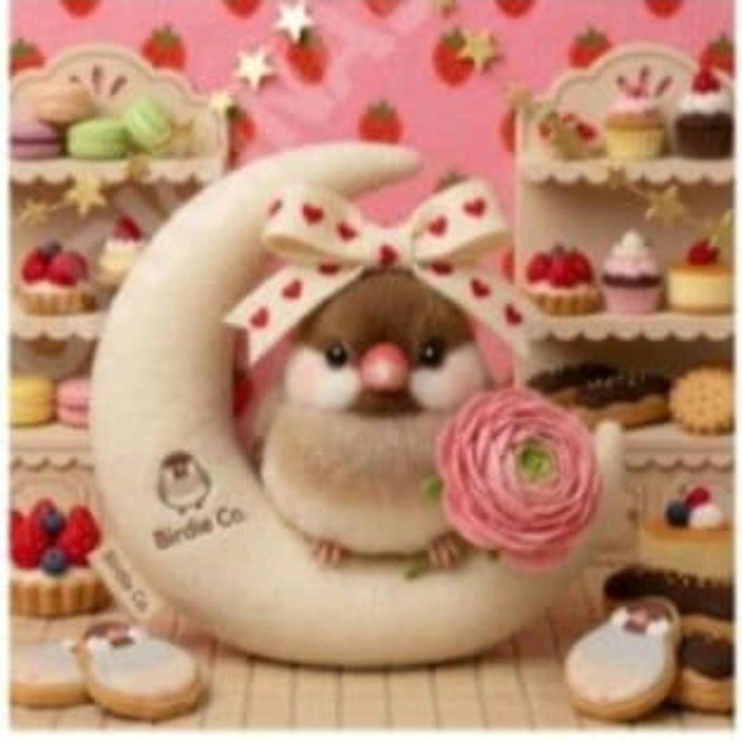 可愛い文鳥パネル生地　ハンドメイド