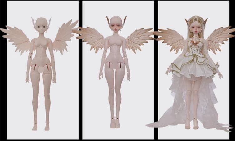 AX124 BJD 1/4 ドール本体 Hane 球体関節人形 ハンドメイド
