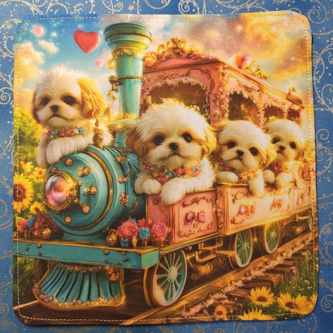 yourelia 　4重ハンカチ　わんこさん　ねこちゃん柄　18枚