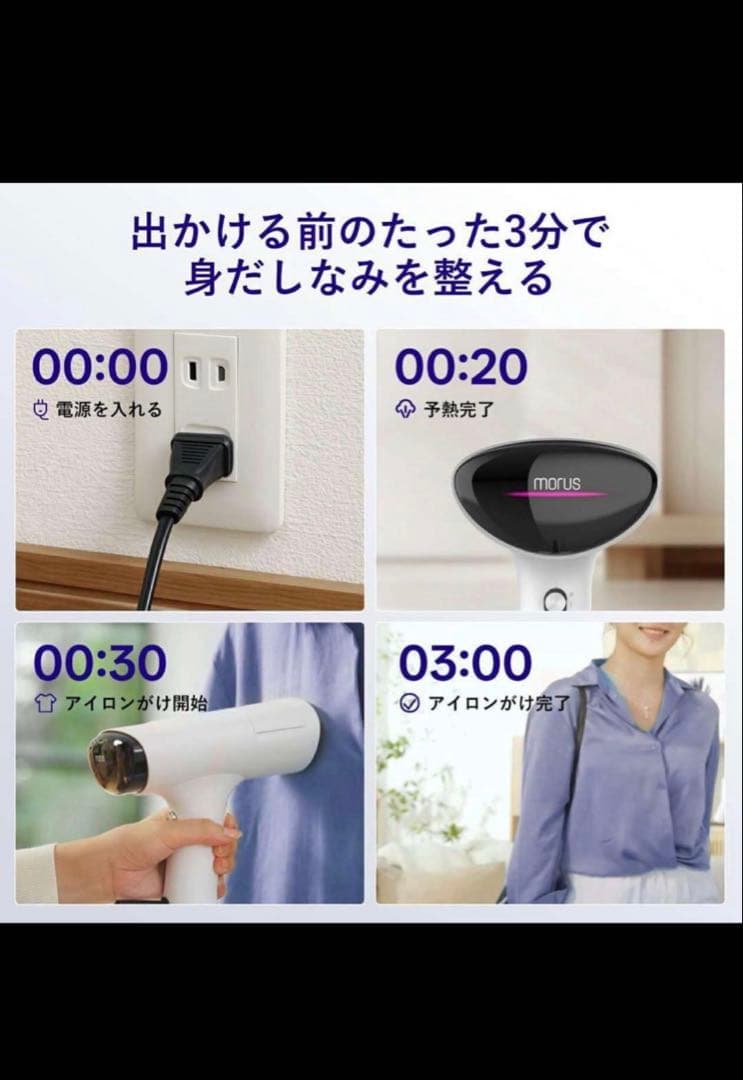美品 MorusV6 スチームアイロングレー