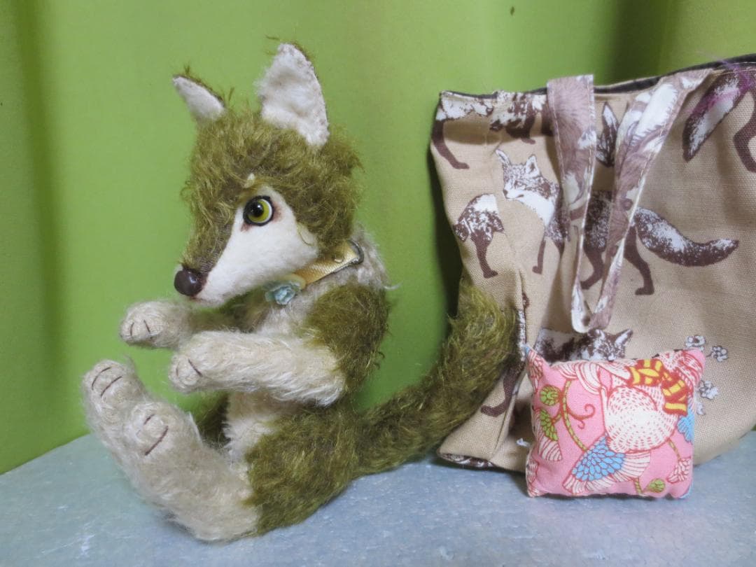 国内作家様　オオカミぬいぐるみ　狼　23㎝　Mori`s Bear　森脇様