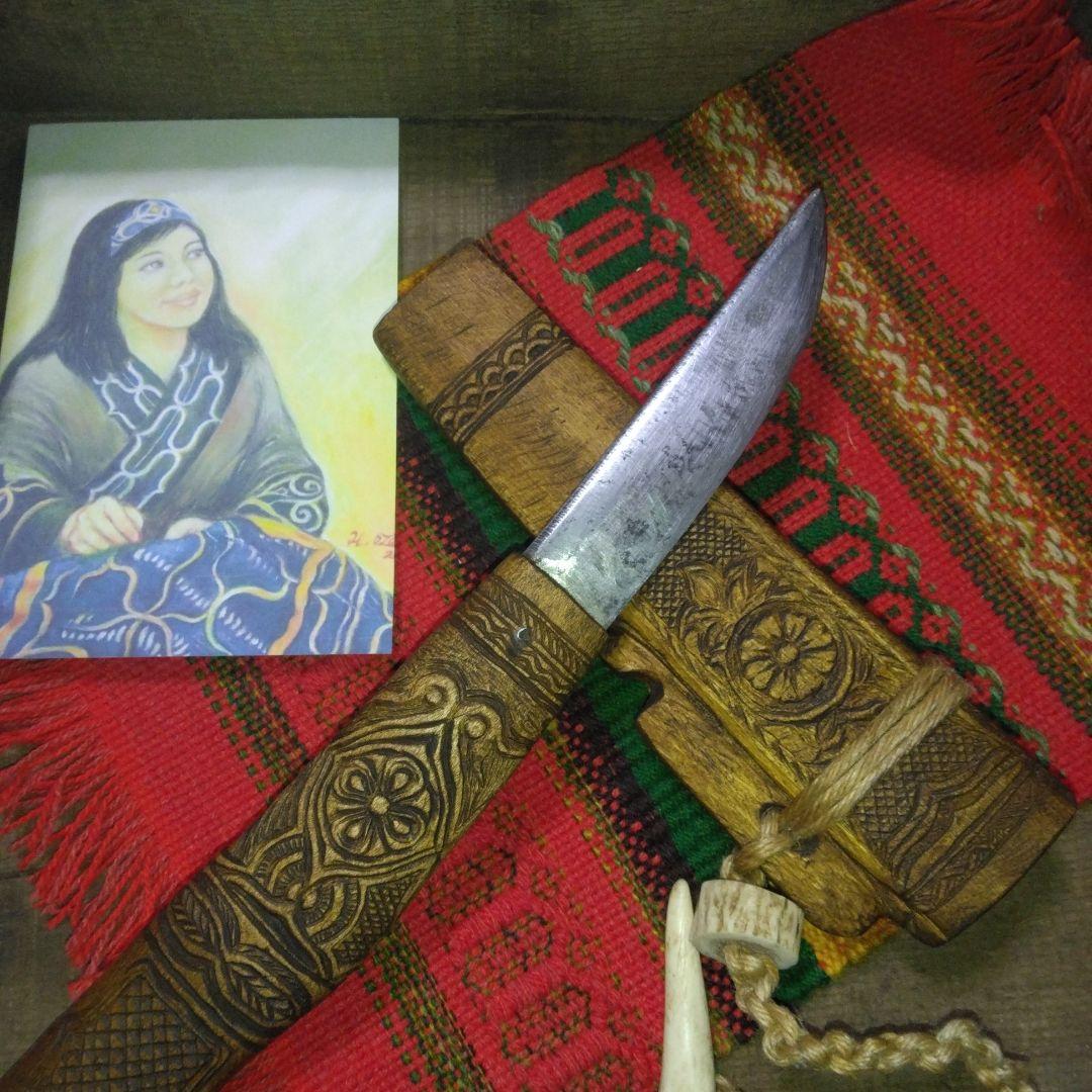 アイヌマキリ　工芸品彫刻　北海道