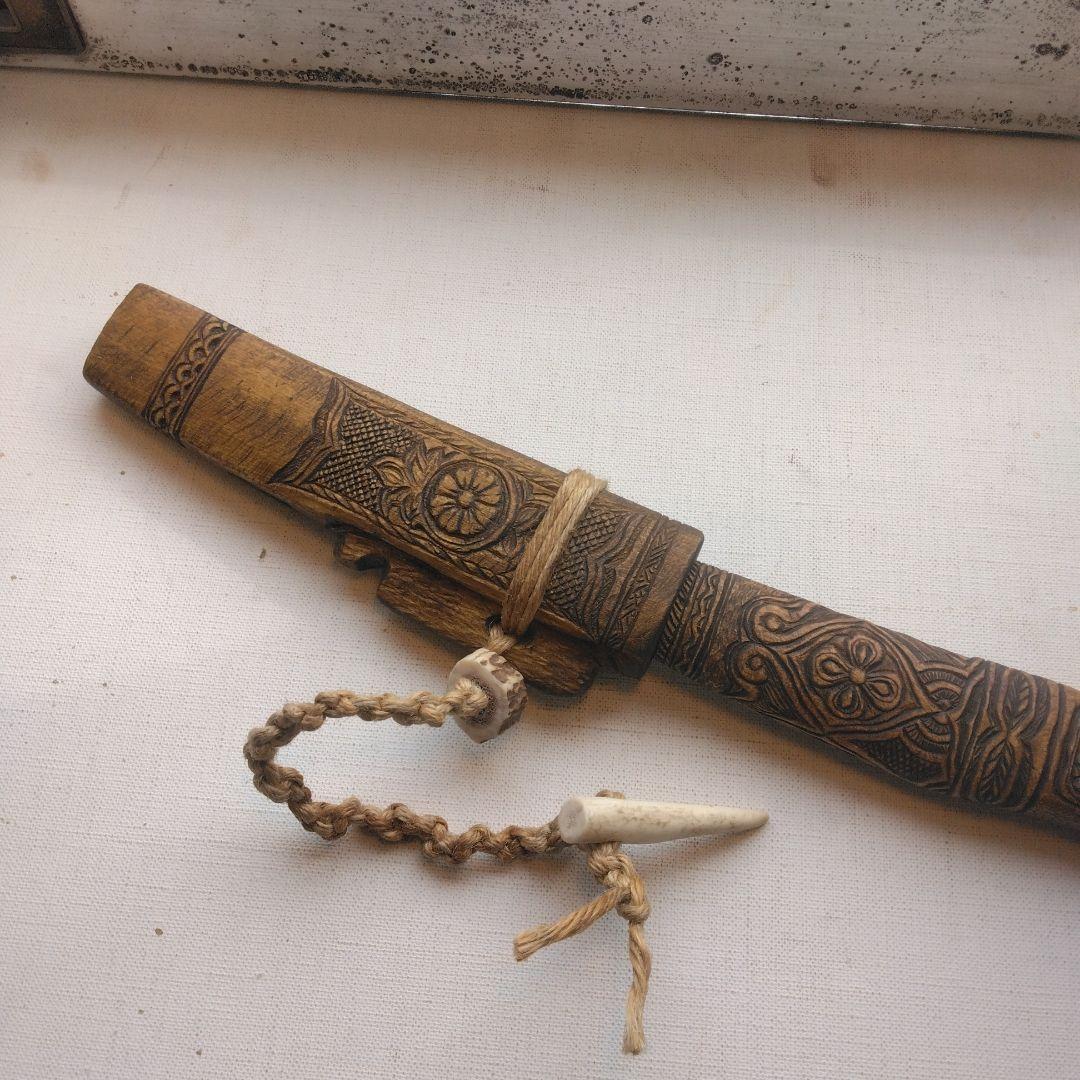 アイヌマキリ　工芸品彫刻　北海道