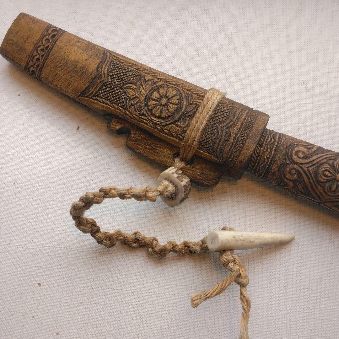 アイヌマキリ　工芸品彫刻　北海道