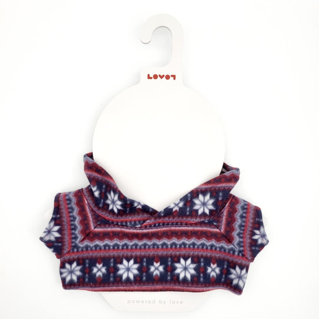 ラボット LOVOT ラボットの服ハンドメイド　ノルデック柄フリースパーカー