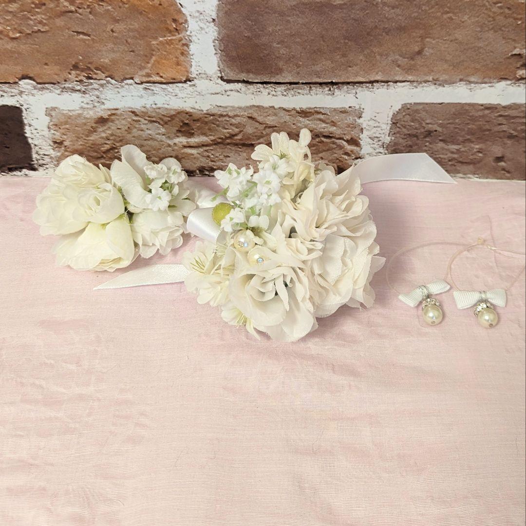 抱っこシャン♡素適なガーデンウエディング♡ホワイトサテン＆レースオーバースカート