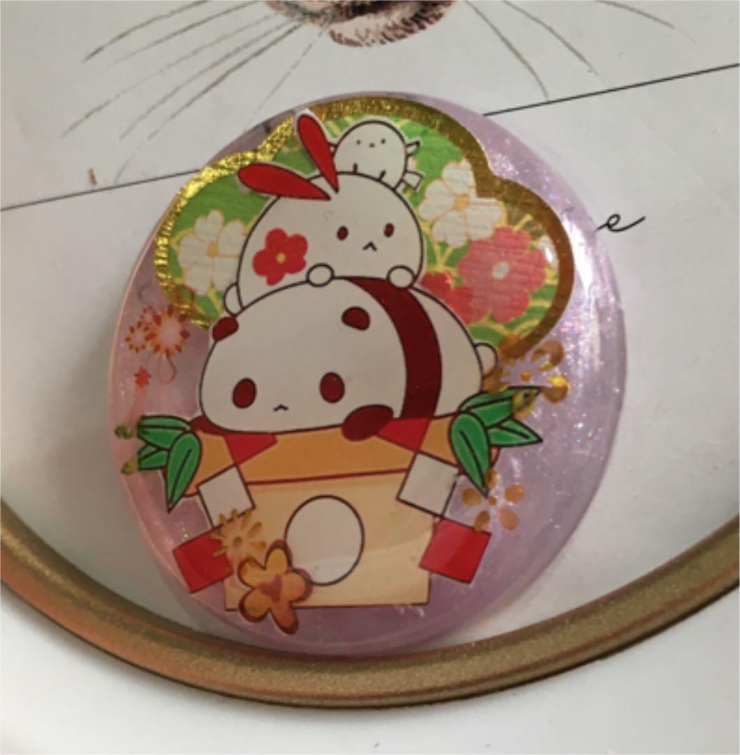 レジンヘアゴム♡パンダくんとうさちゃんとシマエナガさんの鏡餅