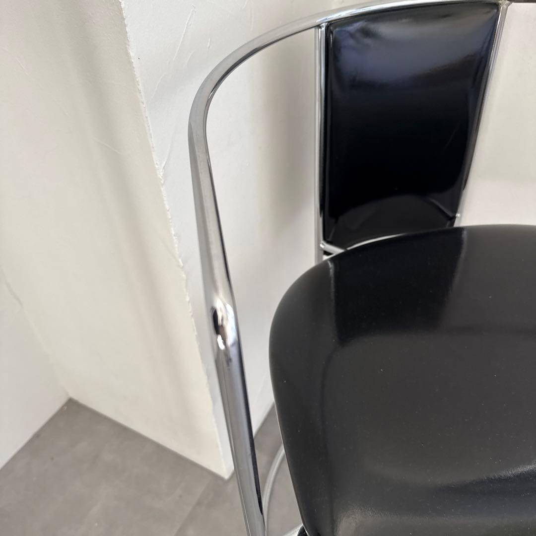 ヴィンテージ　ミッドセンチュリー　ステンレス　エナメル　アンティーク　チェア