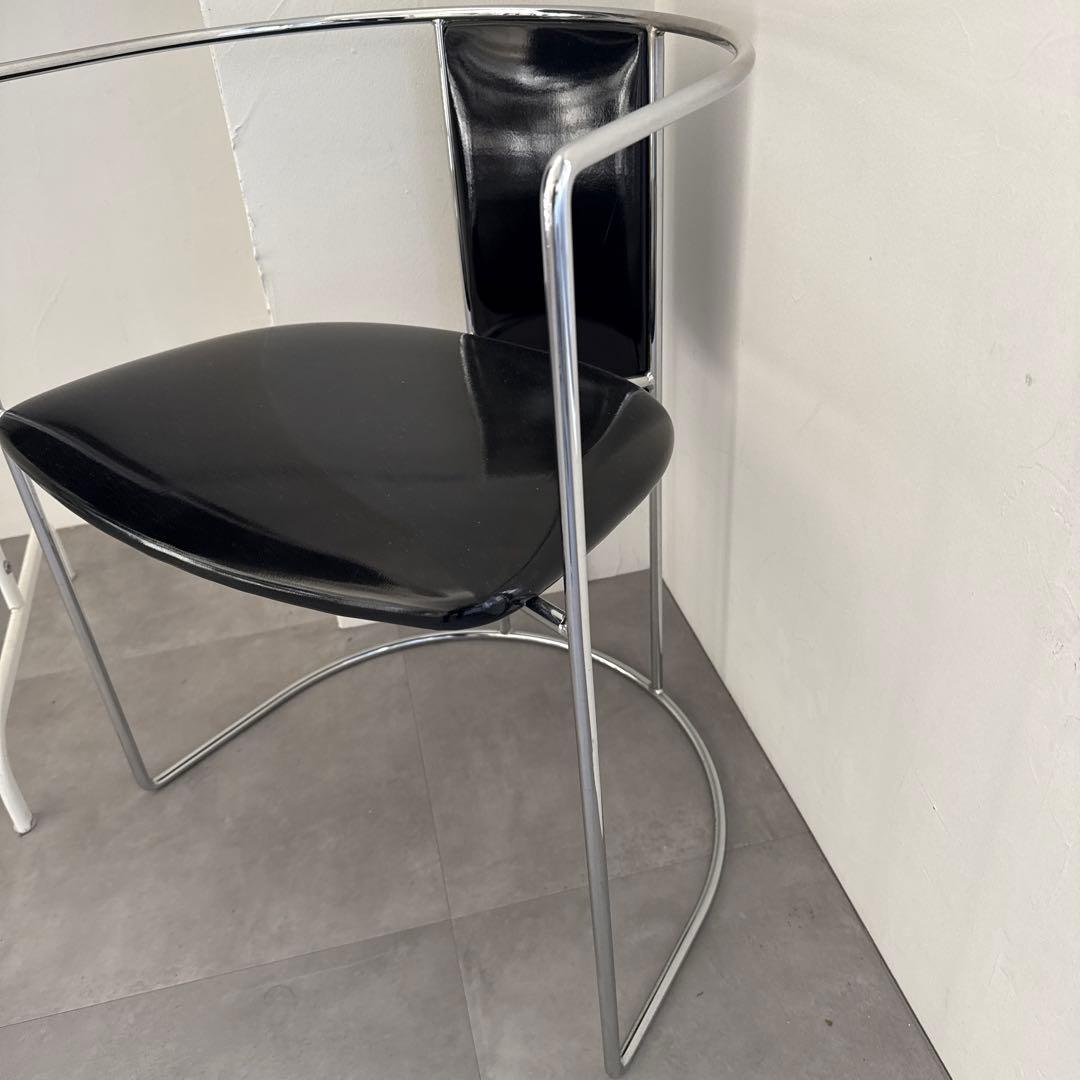 ヴィンテージ　ミッドセンチュリー　ステンレス　エナメル　アンティーク　チェア