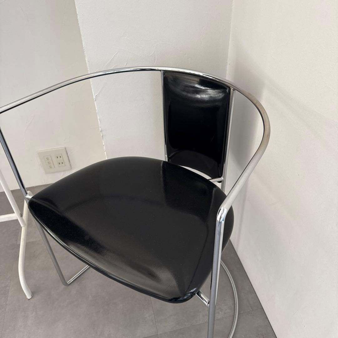 ヴィンテージ　ミッドセンチュリー　ステンレス　エナメル　アンティーク　チェア