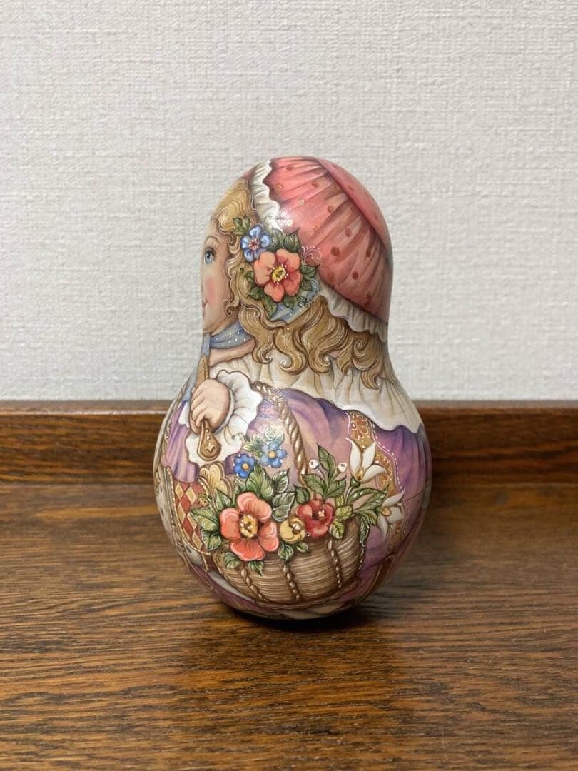 ロシア雑貨☆起き上がりこぼし♪『木馬』マトリョーシカ イリーナ作