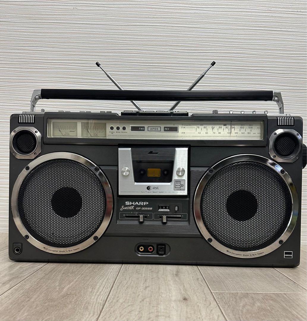 美品ラジカセ シャープ SHARP GF-305SBアンティーク レトロ ラジオ